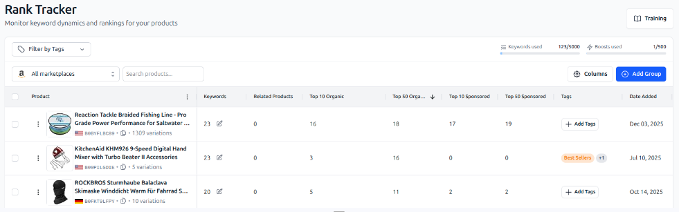Rank Tracker Dashboard