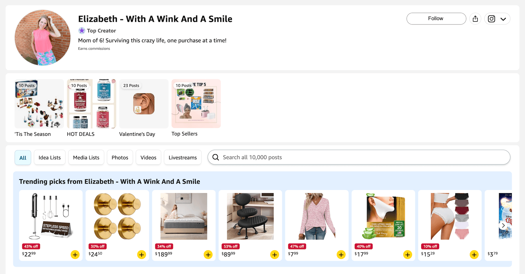 Amazon Influencer Storefront