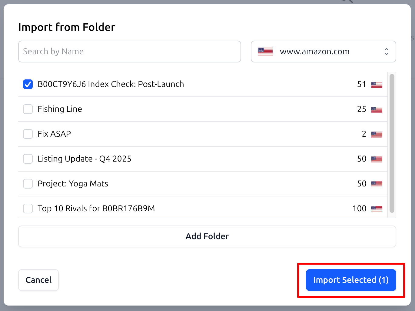Index Checker Import from Bright List