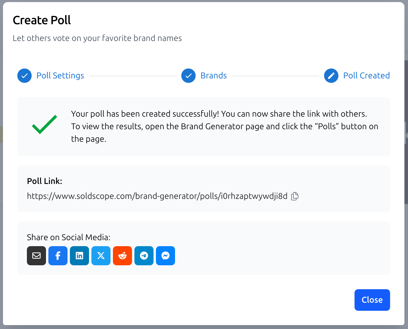Brand Generator - Poll Link
