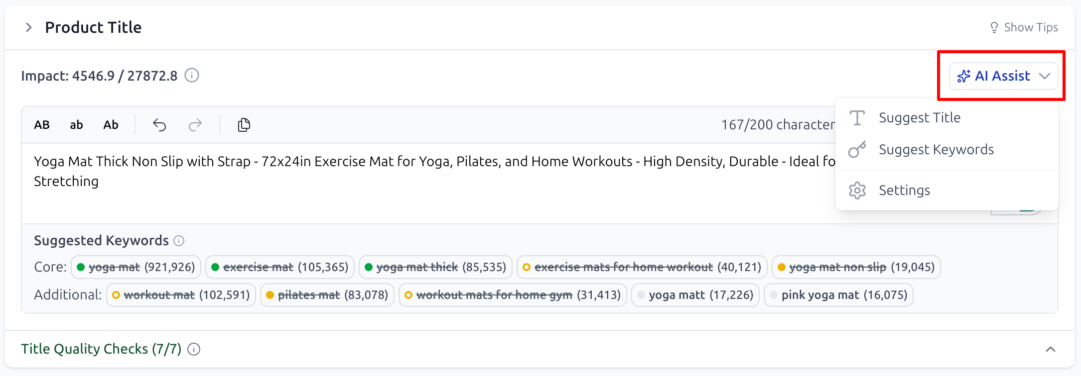 Listing Builder Editor - AI Assist
