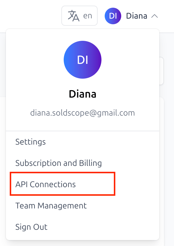 API Connections Link