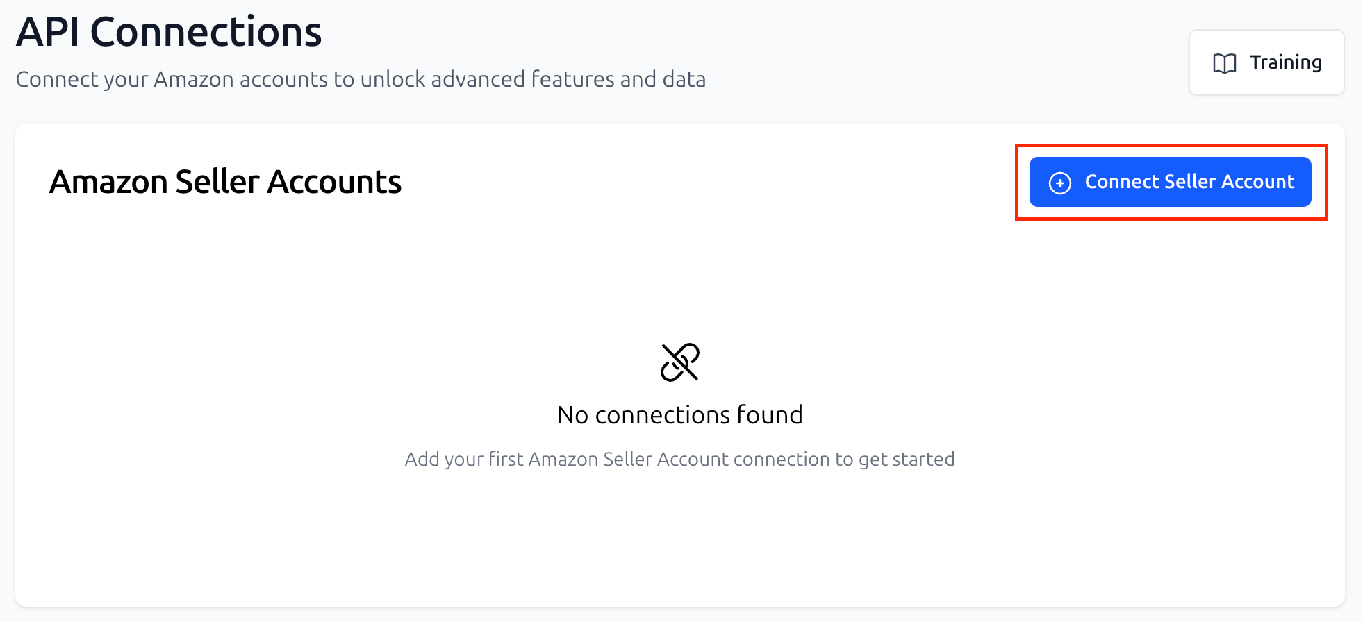 API Connections Page