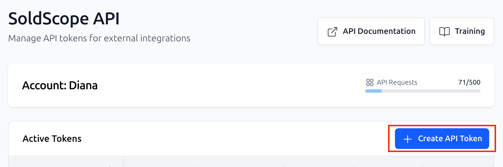 API Create Token