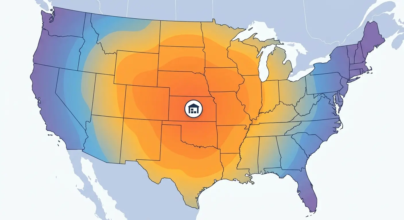 Two-day shipping zones map