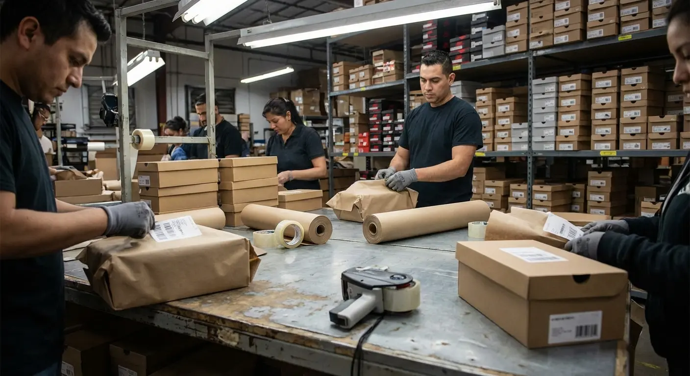 FBA shoe packaging process