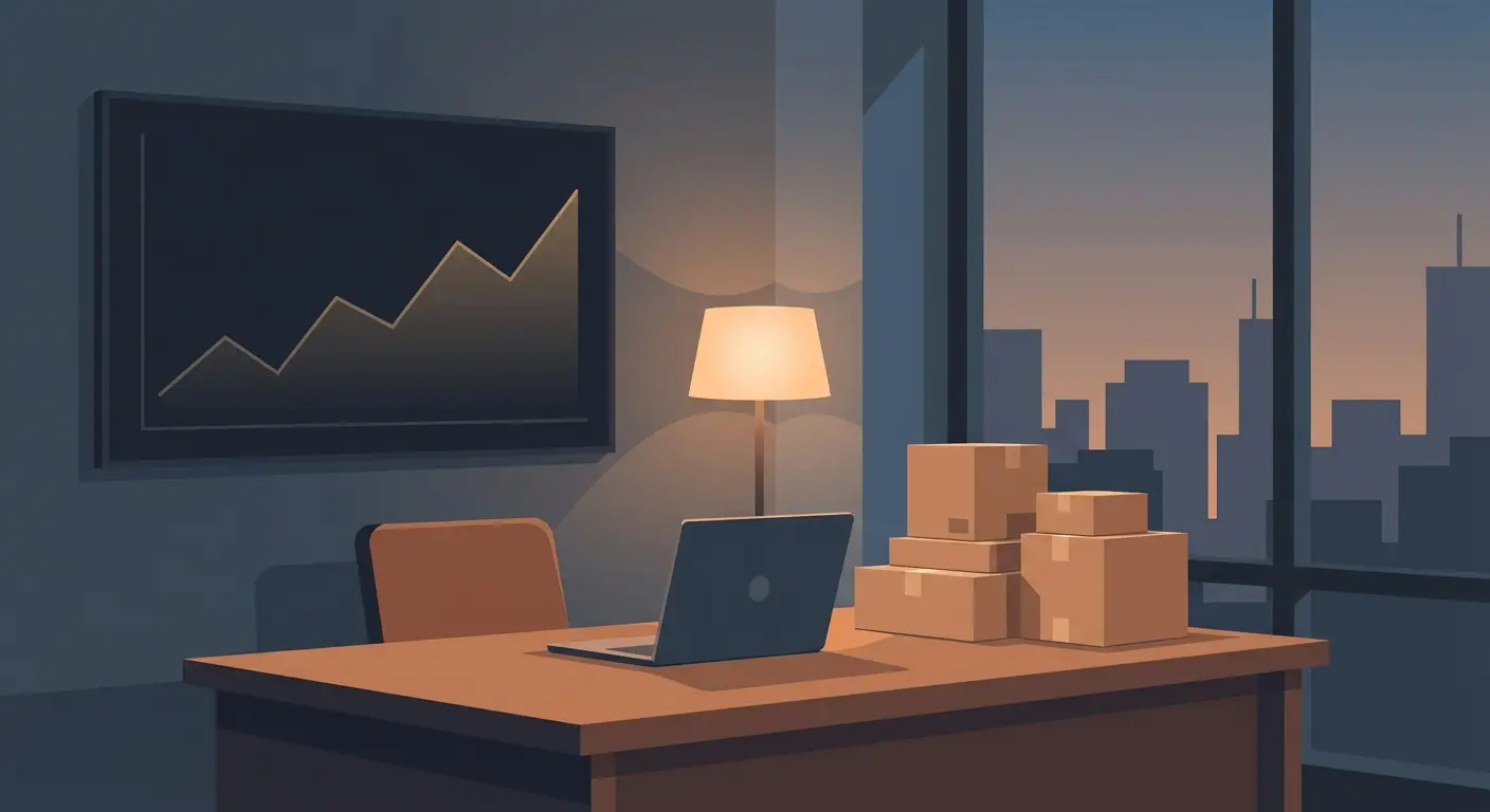 Calm business growth scene