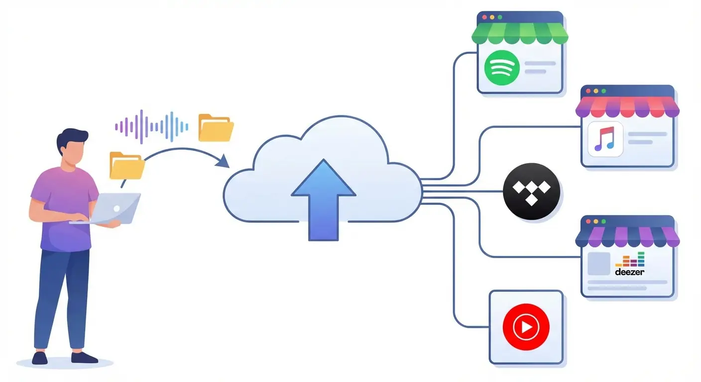digital music distribution flow
