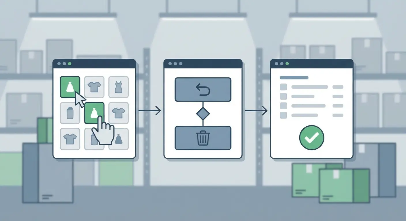 Removal workflow steps