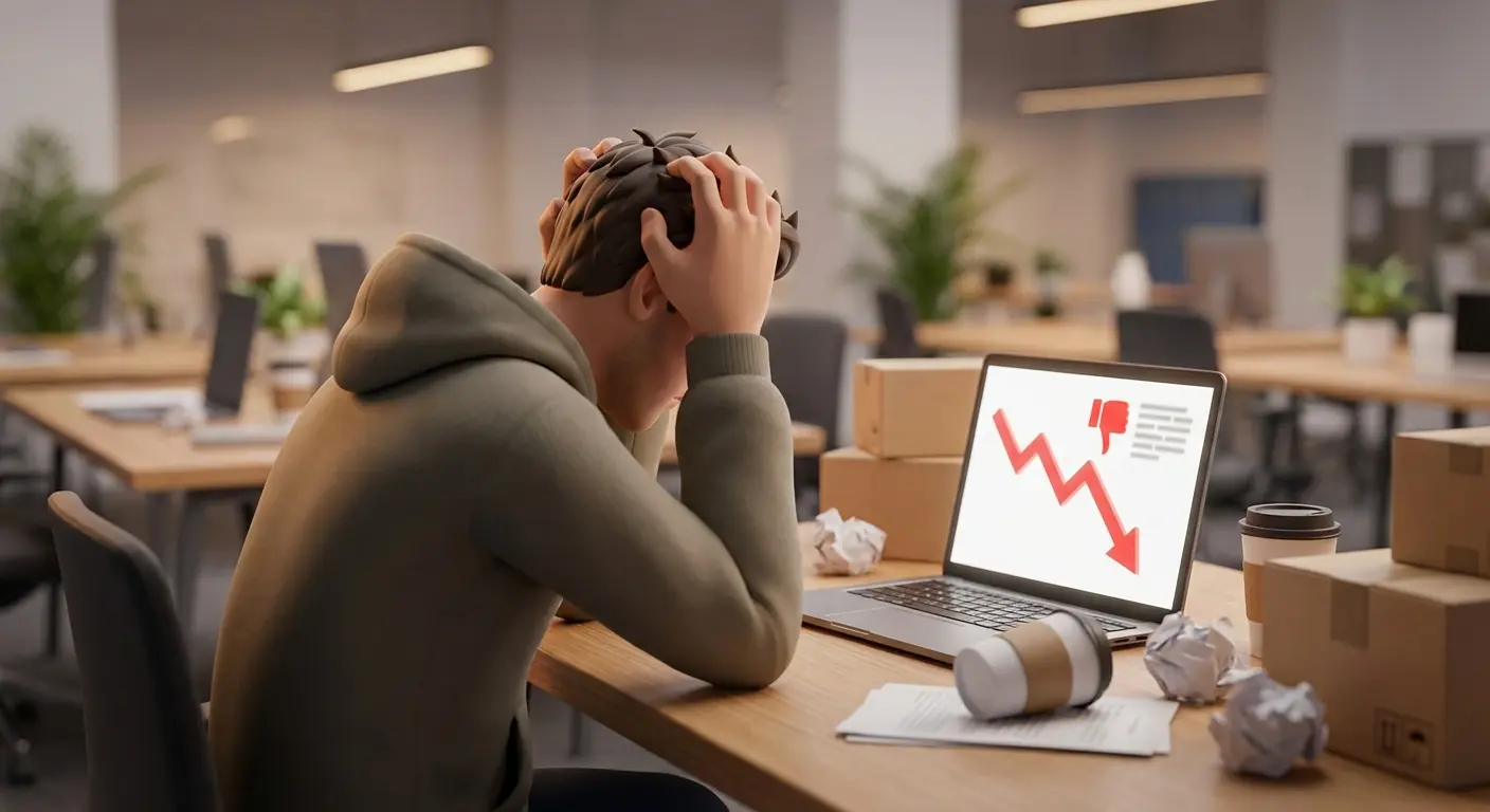 stressed ecommerce seller