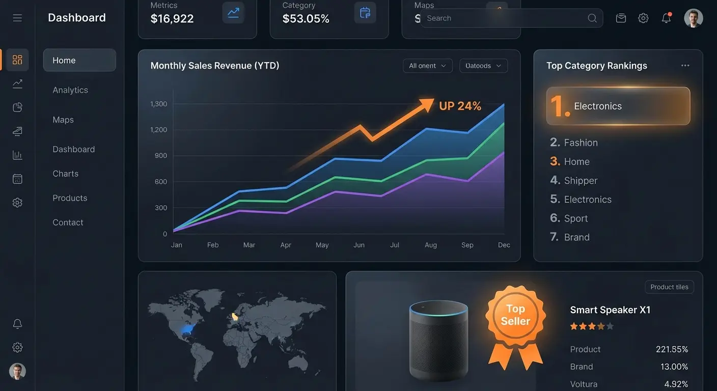 Sales rank dashboard