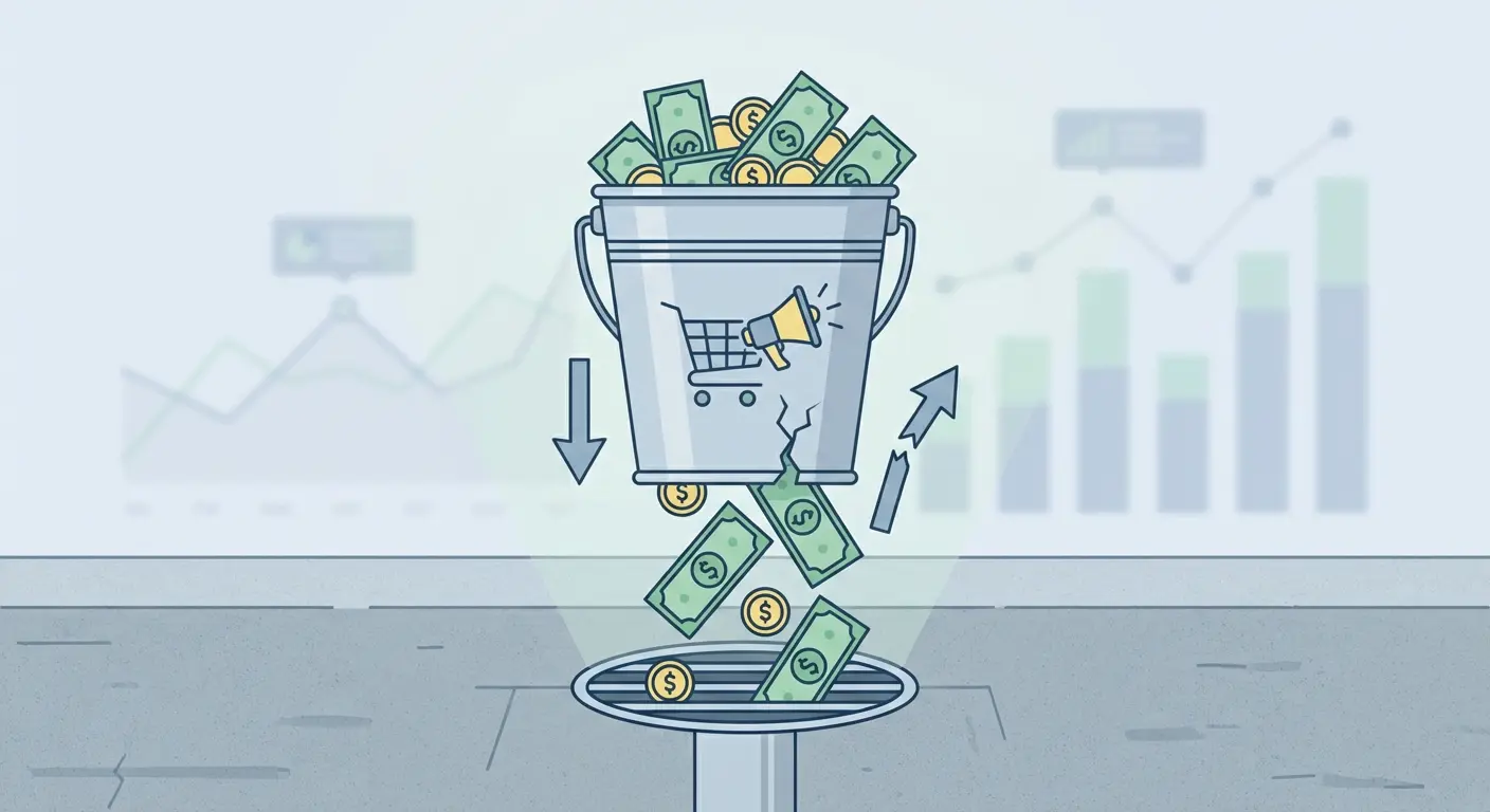 wasted ad spend concept