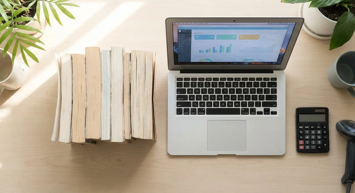 used books reseller workspace