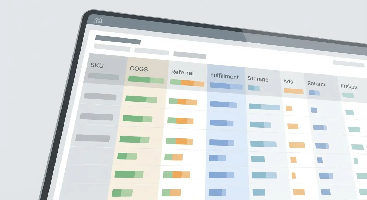 SKU margin breakdown