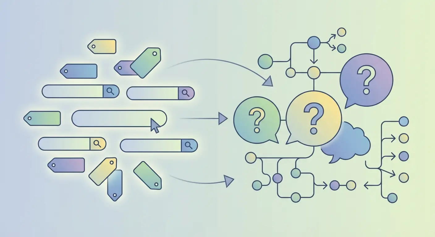 Keywords to intent shift