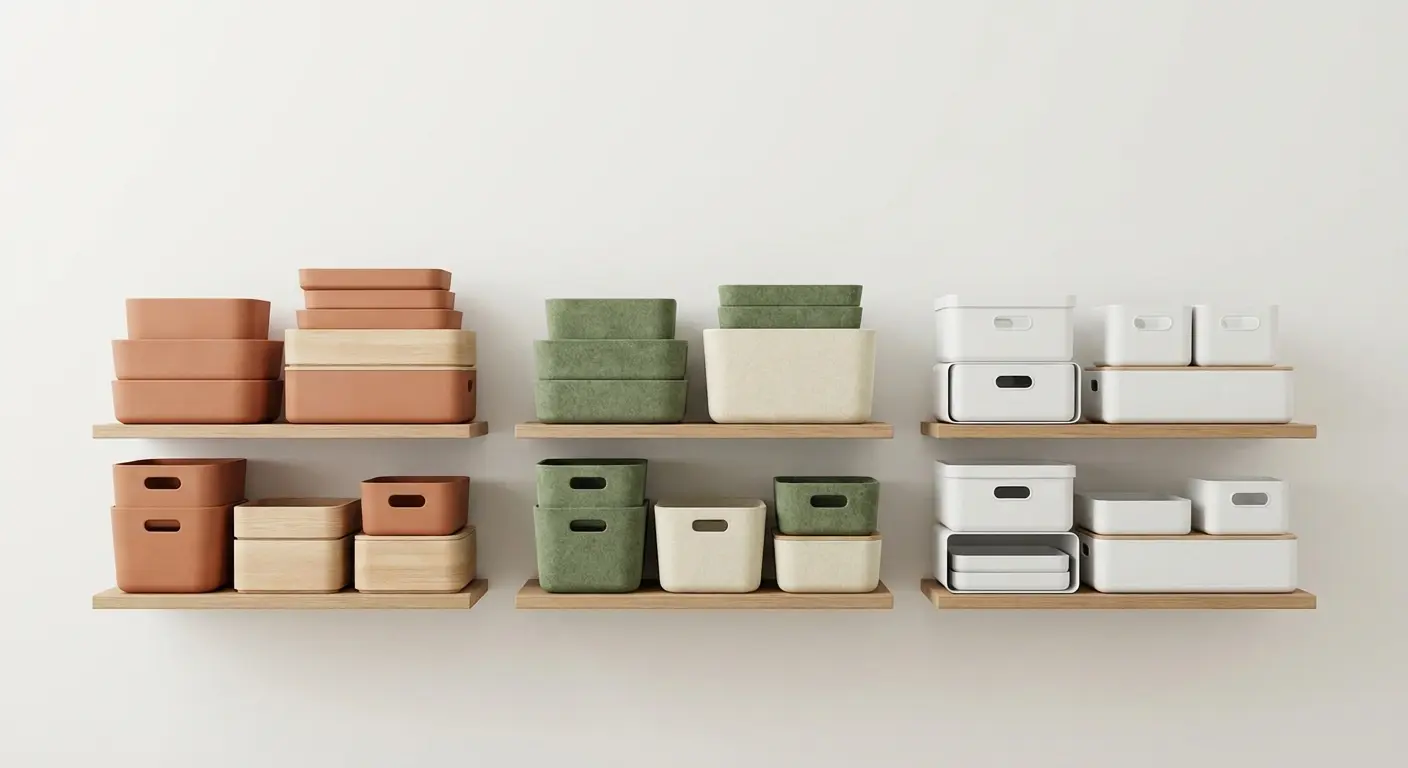 modular home organization lineup