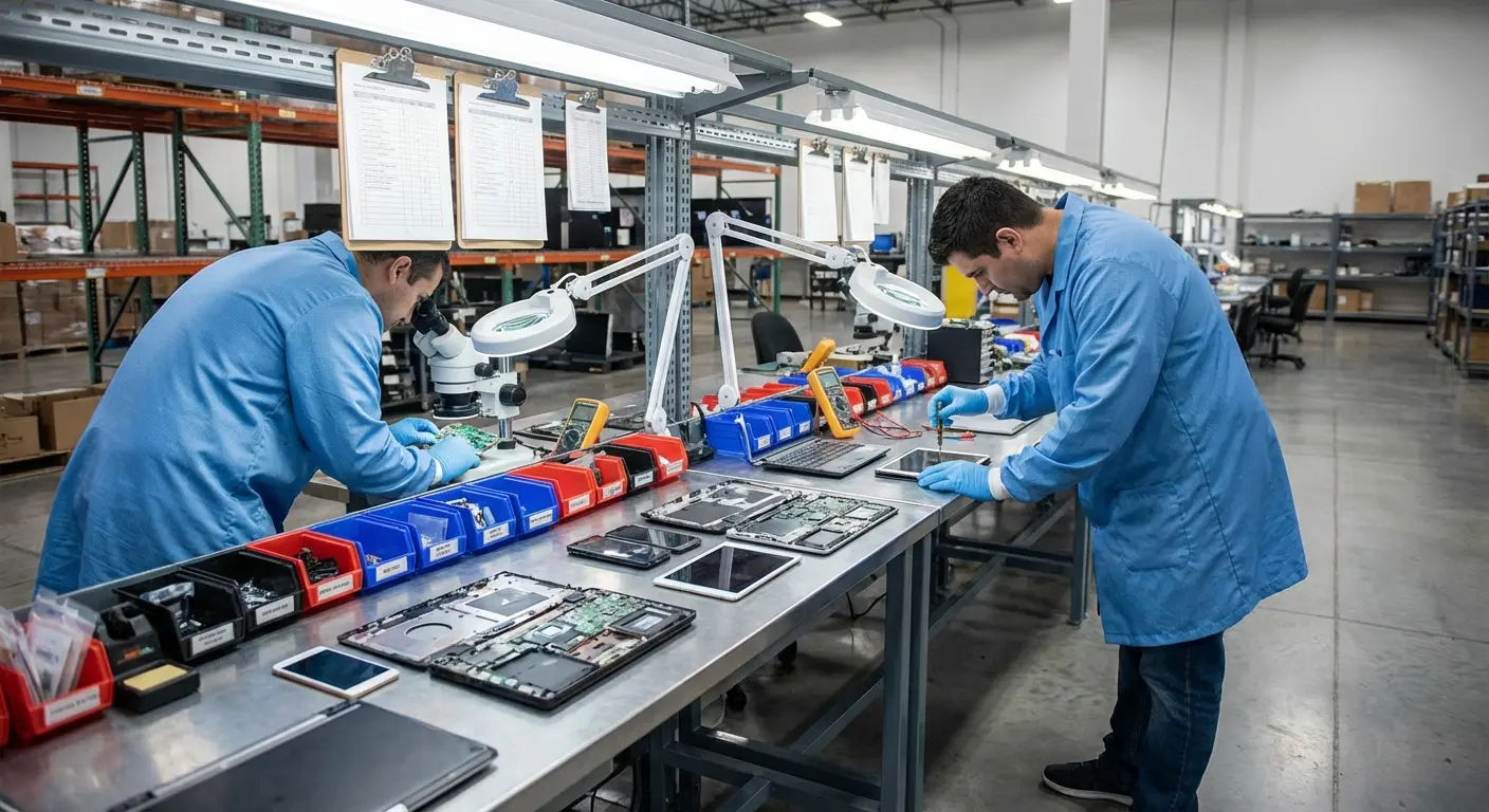 electronics refurbishment workstation