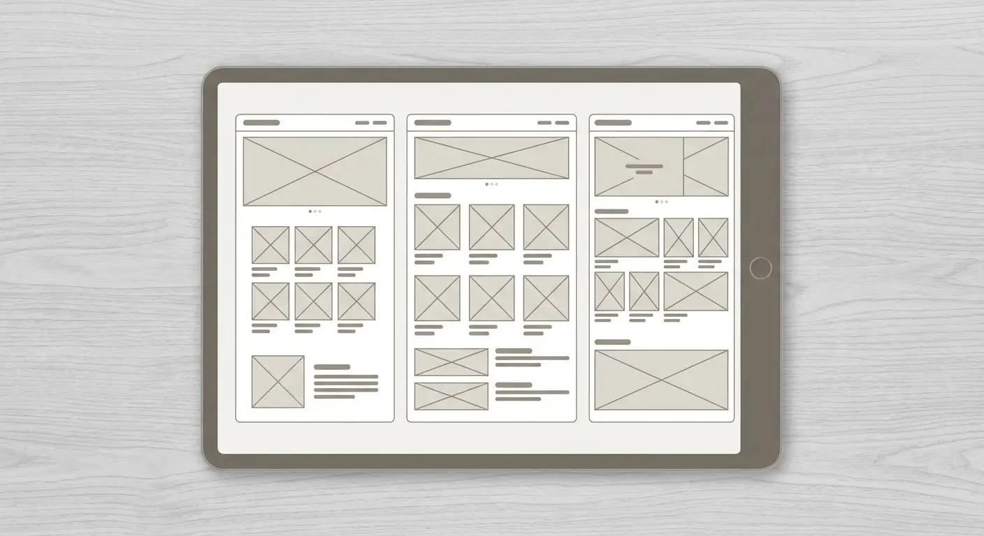 Homepage template layouts