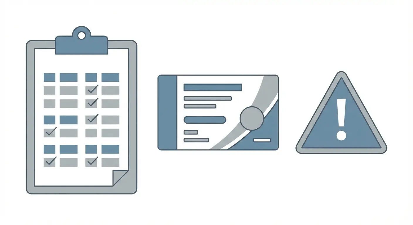 Compliance checklist and insert