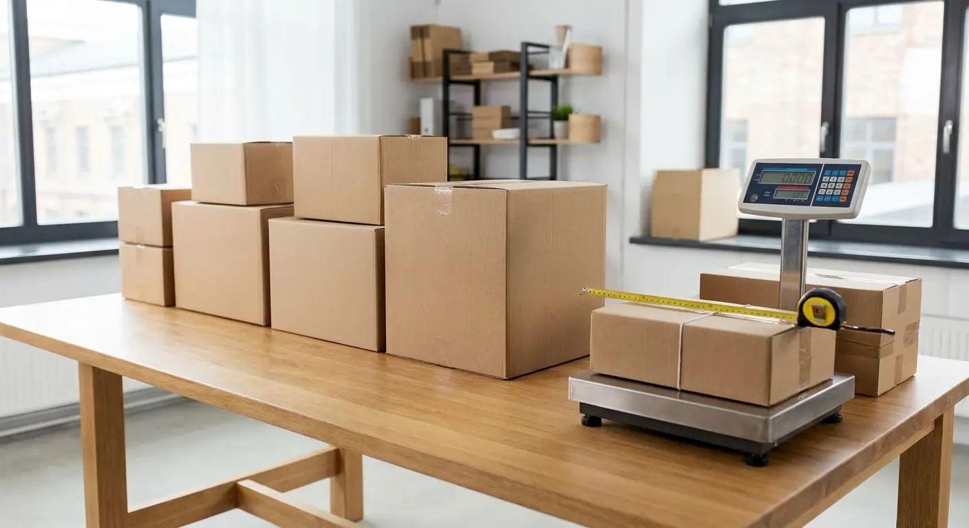 Dimensional weight packaging setup