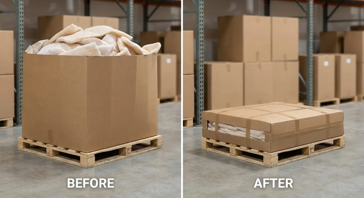 Dimensional weight reduction example