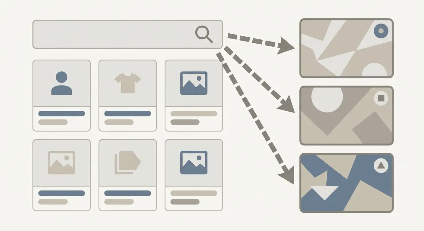 Search results and ASINs