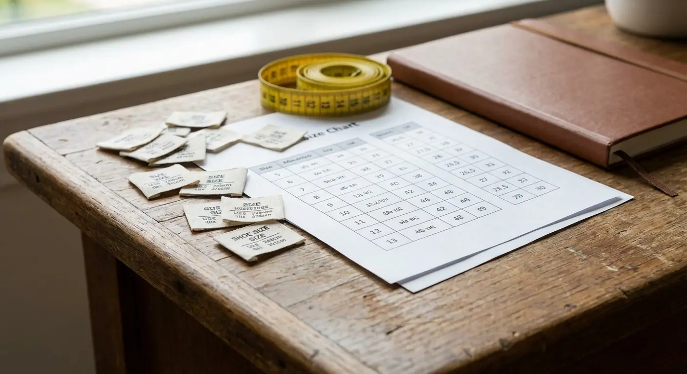 Shoe size chart details