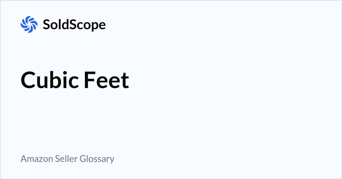Amazon Cubic Feet Definition